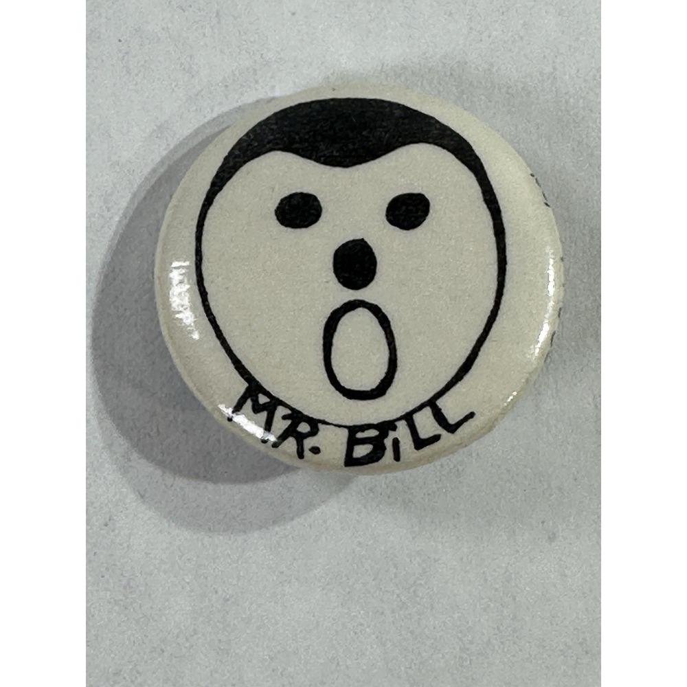 Vintage 1980s MR. BILL From Saturday Night Live 1-1/4" Pin Back Button